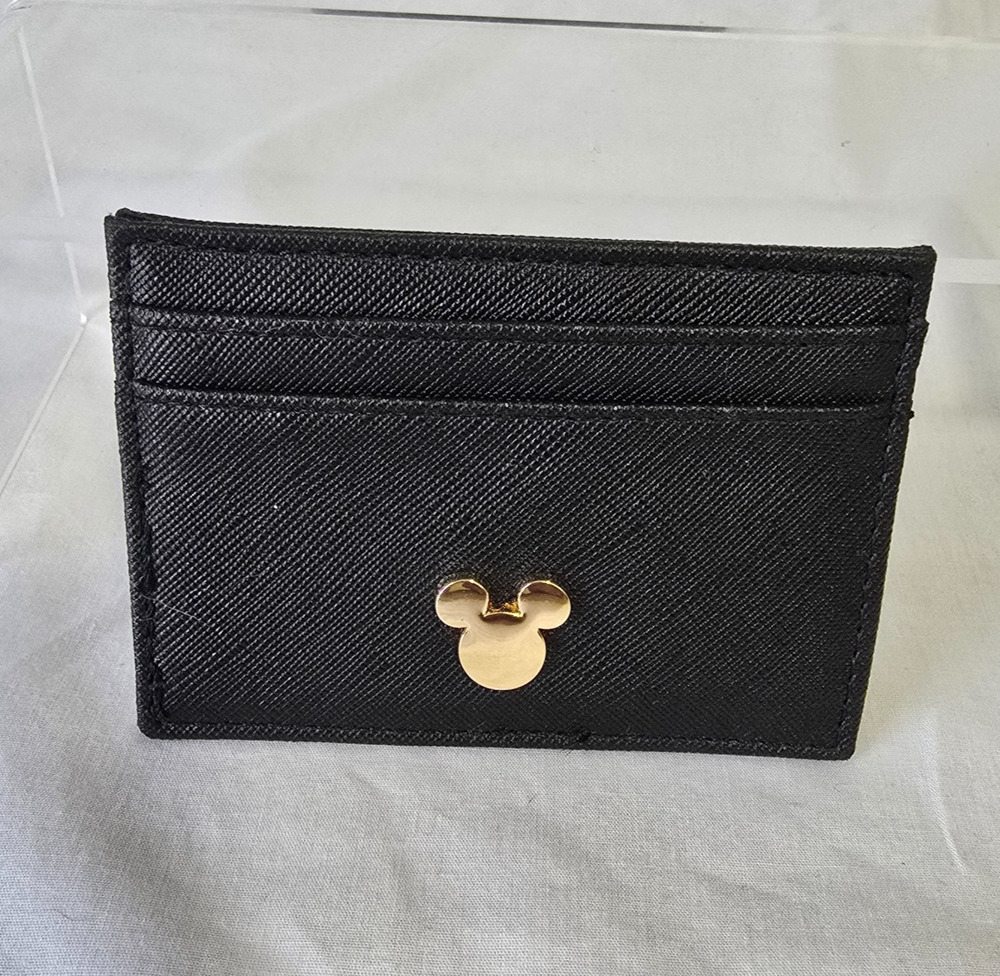 Disney Mickey Mouse Credit Card Open Wallet Black 4" x 3"